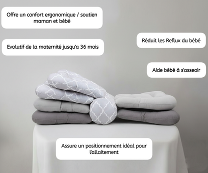 Coussin d'Allaitement confortable, ultra doux et évolutif 0-36 mois