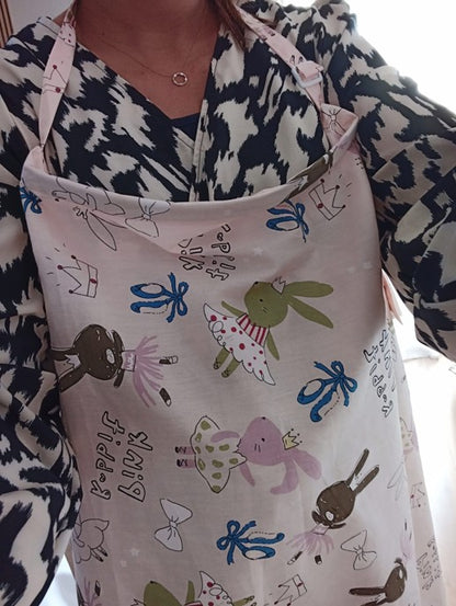 Couverture d’allaitement en coton imprimé tendance